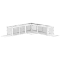 PawHut - Tunnel pour chat 98 po d’extérieur avec design combinable, portes - blanc-Le design modulable permet des options infinies avec quatre entrées pour connecter les tubes 