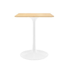 Modway - Lippa 24 po Carré Bois Table à manger, Blanc Naturel-Placage de grains de bois