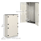 Outsunny - Coffre de rangement d'extérieur Outsunny 368 gallons-Le dessus ouvrable et les portes verrouillables assurent un rangement sécurisé et pratique
