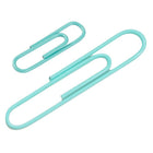 JAM Paper - Paquet combiné de trombones colourés - standard et jumbo - trombones sarcelle - 1 paquet de 100 et 1 paquet de 75-Quantité : 100 trombones standard et 75 trombones jumbo (175 au total)