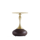 Manhattan Comfort - Lot de 2 tables d’appoint Patchin 40 cm modernes - Marron et doré-15,75 po L x 15,75 po l x 22,24 po H