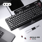 Cybeart - Akula 99 Lite Clavier De Jeu Sans Filaire Rgb Compact - Noir-Conception à 5 couches avec joints en mousse Poron et IXPE pour une isolation acoustique optimale et un confort de frappe exceptionnel. Les couches internes amortissantes minimisent la résonance et suppriment l’écho, produisant un son riche et feutré pour une frappe plus silencieuse
