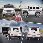 Aosom - mercedes-benz g500 licensed 12v voiture électrique pour enfants - blanc-Démarrage en douceur à basse vitesse, ce qui permet à votre enfant de réagir rapidement aux situations inattendues 