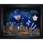 Auston Matthews 16x20 Skyline impression Toronto Maple Leafs - Impression encadree - 20" x 16"-Qualité supérieure - virtual frames