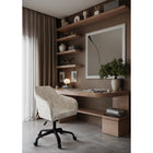 Brassex - Micah Chaise de bureau - beige-revêtement en tissu haut de gamme