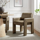 Modway - Daven Cuir végane Fauteuil à manger - Champignon-Système de support interne de sangle