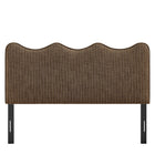 Modway - Athena Rayé Tissu tapis Tête de lit pleine grandeur, Bande de Terre-7
