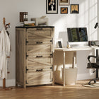 HOMCOM - Classeur 2 tiroirs, support d’imprimante pour bureau à domicile - gris vieilli-2 tiroirs avec barres de suspension réglables pour dossiers lettre, A4 et légal 