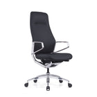 DecentLiving - Chaise de bureau à dossier pleine hauteur - Noir-Système de corps en aluminium coulé robuste