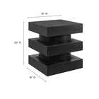 Modway - Perpetuate Totem Table d’appoint - Noir-Conception empilée