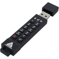 Apricorn - Aegis Secure Key 3z chiffré USB 3.1 Gen 1 clé USB 64 Go - noir-Déverrouillez le lecteur avec un code PIN unique de 7 à 16 chiffres, Clés résistantes à l’usure pour un usage obscur