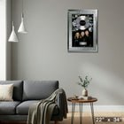 Rush Black and White Photo Collage with Platinum LP - Impression encadree - 22" x 34"-Prêt à accrocher - livré entièrement assemblé