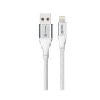 ALOGIC - Câble USB-A vers Lightning Super Ultra 1,5 m, argent-Ultra-résistant - Le câble USB-A vers Lightning Alogic Super Ultra est fabriqué à partir de fils et de matériaux de haute qualité et de calibre élevé pour garantir une résistance, des performances et une puissance optimales. Il offre une connectivité et une efficacité optimales pour connecter vos appareils compatibles Lightning à n'importe quel chargeur USB.