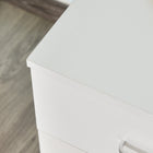 Vinsetto - Classeur mobile à 2 tiroirs verrouillables avec roulettes - blanc-Petite taille adaptée sous le bureau pour économiser de l’espace 
