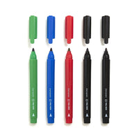 TRU RED - Marqueurs Permanents - Pointe Fine - Couleurs Variées - Paquet de 5-Marque la plupart des surfaces facilement et résiste à la décoloration