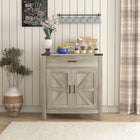 HOMCOM - Buffet 30,5 po L - gris-Espace de rangement spacieux avec un tiroir et une armoire pour ranger les articles de cuisine 