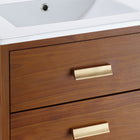 Modway - Cassia 24" Vanette de salle de bain - Blanc naturel-Évier en céramique avec comptoir intégré