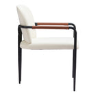 Zuo - Sibu Chaise de salle à manger - Crème-Dimensions: 24,8 po L x 24,0 po L x 32,3 po H
