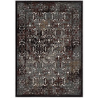 Modway - Westia Vintage turc orné Tapis de 5 pi l x 8 pi L - Brun foncé et bleu argenté-Tapis orné de la région turque