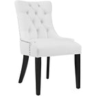 Modway - Regent Vinyle Fauteuil d’appoint de salle à manger Ensemble de 2 - Blanc-Rembourrage en mousse dense pour le confort