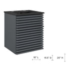 Modway - Render Fixation murale de 18" Vanette de salle de bain - Gris Noir-Conception murale