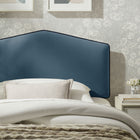 Modway - Cosette Performance Velvet Tête de lit taille jumelle, Bleu Cadet-Finition de bord simple