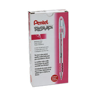 Pentel – Stylos à bille rechargeables R.S.V.P – pointe moyenne – rose – paquet de 36-La zone de confort exclusive ComfortZone, avec une prise en caoutchouc, est conçue pour réduire la fatigue lors de l'écriture