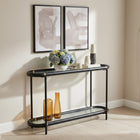 Zuo - Aneis Console Table - Noir-Matériau du dessus de la table: Verre