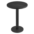 Modway - Neo Rond 31 po Terrasse extérieure Bois Patio Bar Table - Noir-Bois d’acacia massif