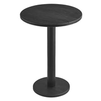Modway - Neo Rond 31 po Terrasse extérieure Bois Patio Bar Table - Noir-Bois d’acacia massif