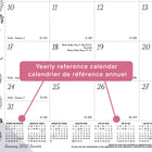 Blueline - 2027 Calendrier sous-main mensuel à colorier DoodlePlan - 22 po x 17 po - motif Botanica - bilingue-Bilingue : anglais et français