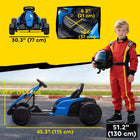 Qaba - Kart électrique pour enfants 24V avec double moteurs 150W - bleu-Les roues lisses permettent des dérapages excitants dignes des films avec un contrôle total 