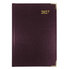 Brownline - 2027 agenda hebdomadaire Executive avec reliure cousue – 8 3/16 po x 5 5/8 po – couleurs assorties – trilingue-Calendriers de 8 mois sur chaque page
double