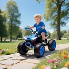 Qaba - Voiture électrique 24V à 2 places pour enfants avec roues à suspension - bleu-Siège double spacieux permettant à deux enfants de partager le plaisir et l’aventure 