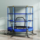 Qaba - Trampoline pour enfants avec filet de protection - 175 cm de diamètre - Bleu-Le filet de sécurité et les poteaux épais empêchent le sauteur de glisser accidentellement 