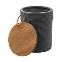 Zuo - Beban Table d’appoint - Naturel/Noir-Bois d’acacia peint avec finition élégante et contemporaine