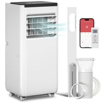 HOMCOM climatiseur portable 8000 BTU avec contrôle WiFi - blanc-Le design compact s’intègre facilement dans les chambres, salons ou bureaux 