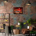 MacKenzie Weegar 20x29 Flames Skyline-H - Toile encadree - 31" x 22"-Sous licence officielle de la LNH et de l'AJLNH