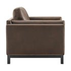 Modway - Roscoe Cuir végane Fauteuil - Espresso-Assemblée requise
