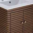 Modway - Ledger 24" Vanette de salle de bain - Blanc noyer-Tablette réglable