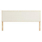 Modway - Sparta Tissage Cuir végane Tête de lit King, Beige naturel-Design debout