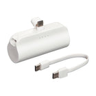 Helix - Chargeur portable de 5 000 mAh avec bequille integree - Blanc-Conception compacte  et portable