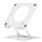 Uncaged Ergonomics - RISE Support pivotant pour ordinateur portable Support de bureau réglable - Blanc-La base pivote sur 360 degrés