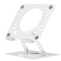 Uncaged Ergonomics - RISE Support pivotant pour ordinateur portable Support de bureau réglable - Blanc-La base pivote sur 360 degrés