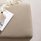 Modway - Tilden Velous de performance carré 17" Rembourré Ottoman - Taupe Natural-Glissements au pied sans marquer