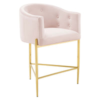 Modway - Savour Touffe Tabouret de comptoir - Rose-Tabouret de comptoir à touffe