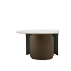 Manhattan Comfort - Ensemble de 2 tables basse et d’appoint Monica Modern Glam - Or-Assemblage à domicile requis Tout le matériel inclus