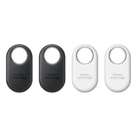 Samsung - Galaxy SmartTag 2 - Noir/Blanc - Paquet de 4-Connexion sans fil Bluetooth v5.3 avec une portée allant jusqu'à 120 m