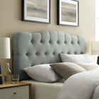 Modway - Annabel Tissu rembourré Tête de lit Queen, Gris-Rembourrage en polyester fin