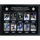 Frameworth - Maple Leafs de Toronto 10 plus grands joueurs - impression encadree - 36,5 po l x 28,5 po H-Sous licence officielle de la LNH presentant 10 des plus grands joueurs de l'histoire des Maple Leafs de Toronto - couvrant 13 championnats de la Coupe Stanley et de multiples epoques de grandeur de la franchise